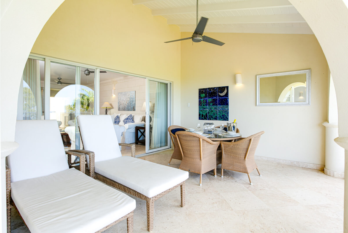 Royal apartment 132 royal westmoreland balcony lounge chairs dining