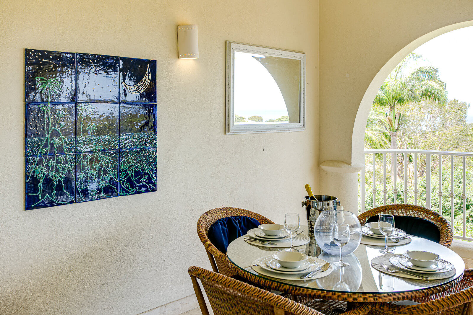 Royal apartment 132 royal westmoreland dining table on patio Royal apartment 132 royal westmoreland dining table on patio