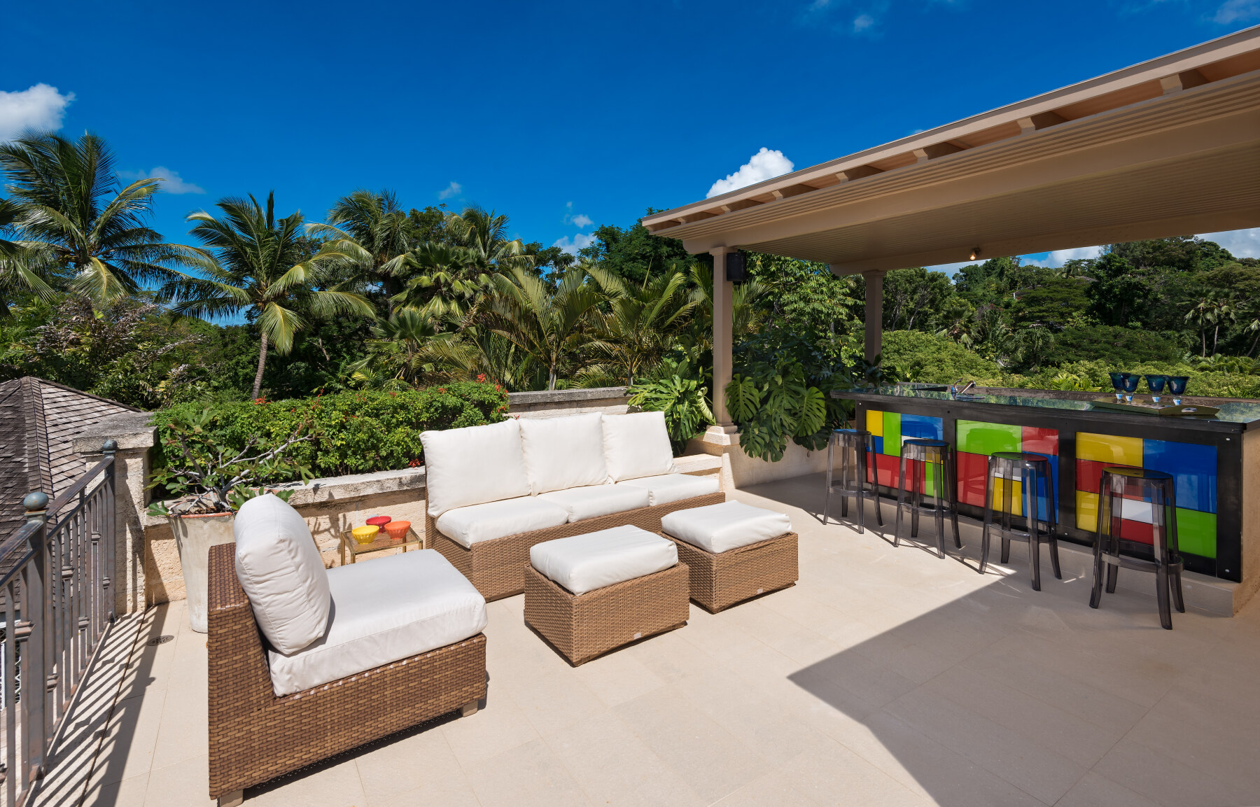 Sandy Lane Evergreen bar on top deck